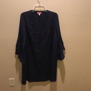 Lilly Pulitzer Navy silk dress